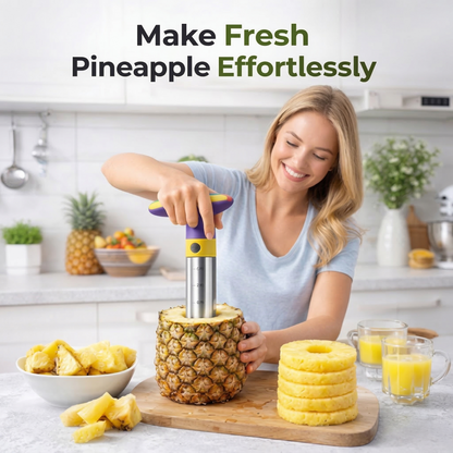 🍍 Fresh Fruit Made Easy: Stainless Steel Pineapple Corer & Slicer
