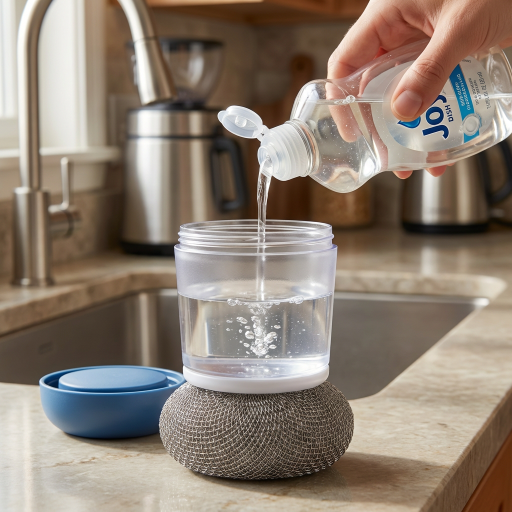 ✨ Set of 2 Kitchen Palm Brushes — Refillable Soap Dispenser Design 💧